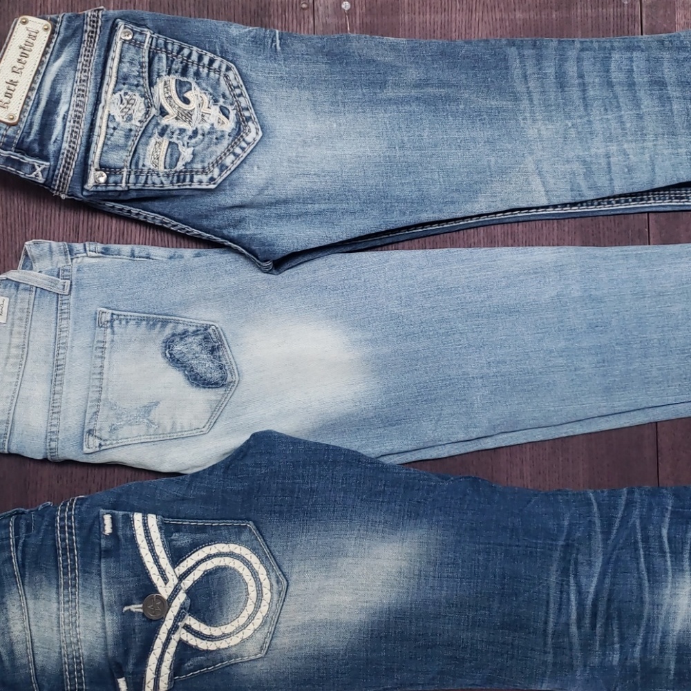 Buckle Jeans lot of Big star Rock revival like new